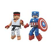 Marvel vs. Capcom Series 3 Captain America and Ryu Minimates